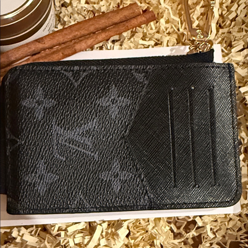 Black Credit Card Holders Mini Wallet with Keychain. - Picture 3 of 9